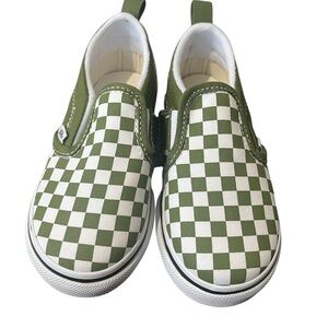 Vans Kids Slip-On Checkered Sneakers Size 9